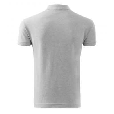 2. Malfini Cotton M MLI-21203 hellgraues Melange-Poloshirt
