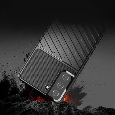 4. Thunder Case Flexibel Robuste Panzer Handyhülle TPU Schutzhülle für Samsung Galaxy S22+ (S22 Plus) schwarz