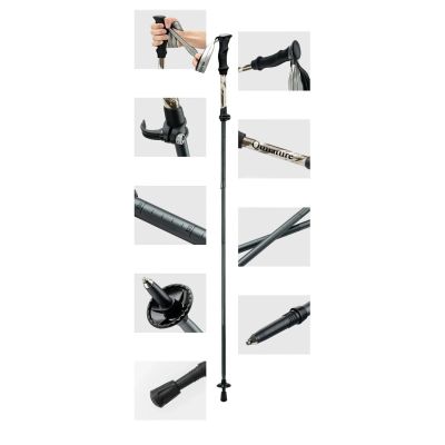 6. Qunature Nordic Walking Trekkingstock Aluminium 110 – 130 cm 1 Stk. - Braun