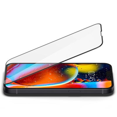 3. Spigen Glass FC Panzerglas für iPhone 13 / 13 Pro / 14 / 16e / 17e – Schwarz