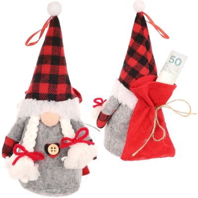 16. Dekorativer Weihnachtsmann mit Geschenktüte, 20 cm, Mädchen