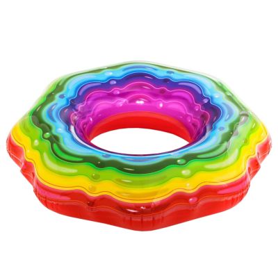 3. Bestway Regenbogen-Schwimmring 115 cm 36163 7463