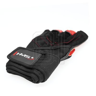 36. Schwarz/Rote HMS RST01 rL Gym Handschuhe