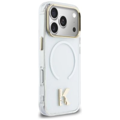 4. Karl Lagerfeld IML K Head Logo MagSafe Hülle für iPhone 17 Pro - Transparent