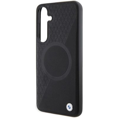 6. BMW BMHMS24S23RTPK S24 S921 schwarz/schwarzes Hardcase Signature Leather Half Textured & Circle MagSafe