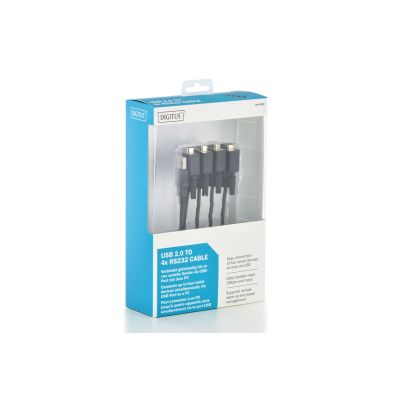 9. DIGITUS DA-70159 Adapter (USB M - 4x RS-232 M; 1,5 m; schwarz)