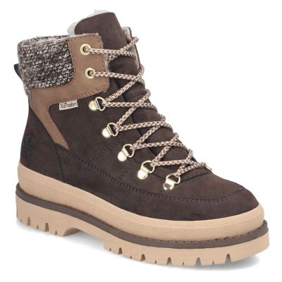 Wasserdichte Damen-Traperschuhe mit Plateau in Braun Rieker Y6210-25