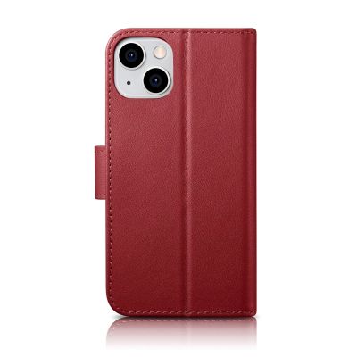 2. iCarer Wallet Case 2in1 Cover iPhone 14 Plus Anti-RFID Leder Flip Cover Rot (WMI14220727-RD)
