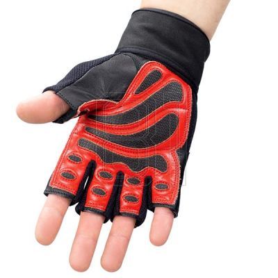 28. Schwarz/Rote HMS RST01 rL Gym Handschuhe