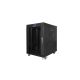 19" 15U 600x800 schwarzes LCD-Rackgehäuse mit Glastür von Lanberg (Flat Pack) V2