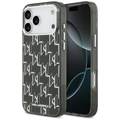 Karl Lagerfeld IML KL Monogram MagSafe Case für iPhone 17 Pro Max – Schwarz