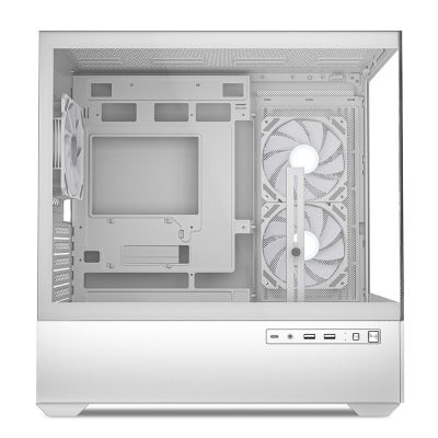 4. Sharkoon MK6 RGB Micro-ATX Computergehäuse, 1x Glas, Weiß