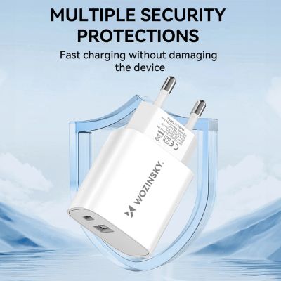 7. Wozinsky WGWCW USB-A USB-C 20W Wandladegerät - Weiß