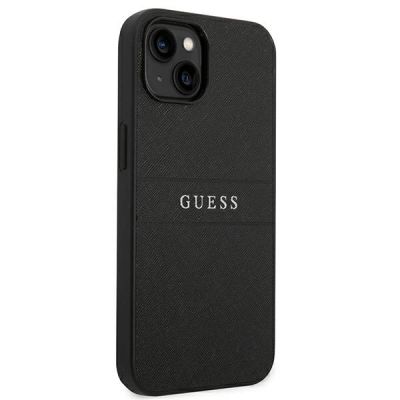 4. Guess Saffiano Strap Case für iPhone 14 Plus - Schwarz