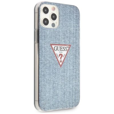 4. Guess GUHCP12LPCUJULLB iPhone 12 Pro Max 6.7" Blau/Hellblau Hardcase Jeans Collection