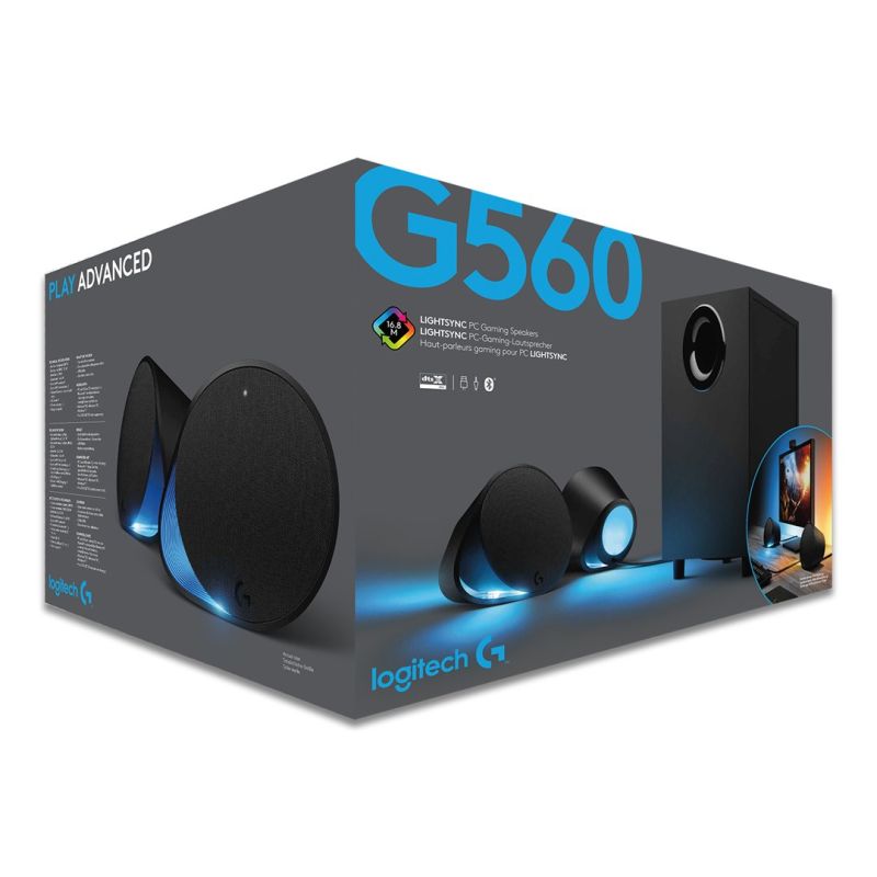 34. Logitech G G560 Lautsprecherset 120W PC/Laptop Schwarz 2.1 Kanäle 30W Bluetooth
