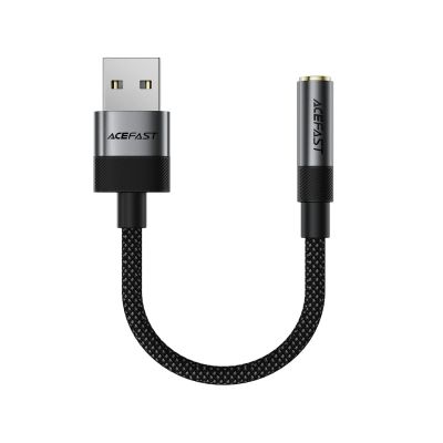 2. Acefast J13 USB-A auf 3,5-mm-Miniklinkenadapter – Schwarz
