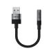 2. Acefast J13 USB-A auf 3,5-mm-Miniklinkenadapter – Schwarz