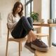 10. Damen-Plateau-Sneaker aus Leder, braun, Filippo DP6119
