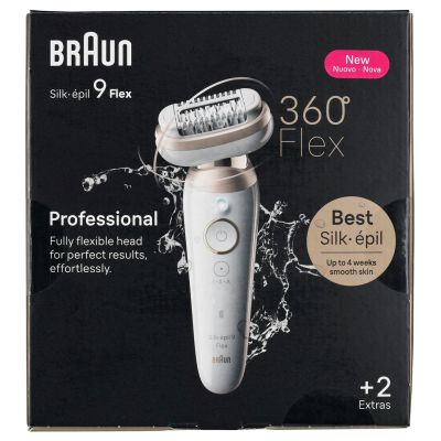 21. BRAUN Silk-épil 9-011 3D IPL Epilierer, Nass- und Trockenepilation, Weiß, Gold
