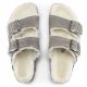 7. Birkenstock Arizona Shearling Stone Coin Wildleder mit Lammwolle Regular Wide Slides für Damen/Herren (1017402)