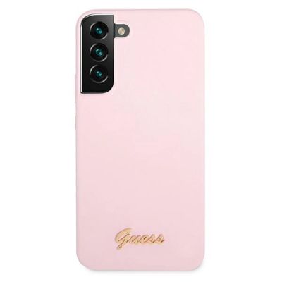 3. Guess GUHCS22MLSLMGLA S22+ S906 lavendel/lavendel Hardcase Metall-Logo mit Silikonschriftzug