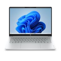 HP OmniBook 3 14-hu0012nwx, Intel Core 3 100U, 14 Zoll, 2K IPS-Display (300 Nits), 8 GB DDR5-RAM (5200 MHz), 256 GB SSD, Intel-Grafikkarte, 1080p-Kamera, 41 Wh Festplatte, Windows 11, Gletschersilber