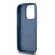 7. DKNY MagSafe-Hülle aus Leder mit Monogrammmuster und Metalllogo für iPhone 15 Pro – Blau