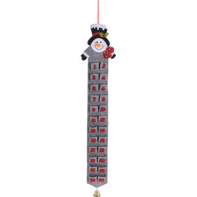 6. Filz-Adventskalender, grauer Schneemann