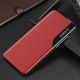14. Eco Leather View Case eine elegante Hülle mit Klappe und Standfunktion für Samsung Galaxy A73 rot