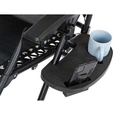 21. Klappbarer Gartenstuhl mit Sonnendach 173 x 52/65 x 110 cm Schwarz-Grau