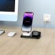 6. Tech-Protect QI15W-A22 induktives MagSafe-Ladegerät mit 3in1 MagSafe-Ständer für Smartphone / Apple Watch / AirPods – Schwarz