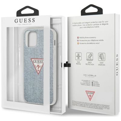 8. Guess GUHCP12SPCUJULLB iPhone 12 mini 5.4" Blau/Hellblau Hardcase Jeans Collection