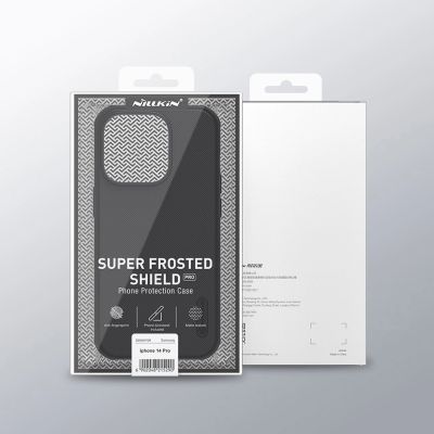 5. Nillkin Super Frosted Shield Pro Hülle für iPhone 14 Pro Rückseite blau