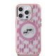 2. Karl Lagerfeld IML Monogram Karl & Choupette Head MagSafe-Hülle für iPhone 15 Pro – Rosa