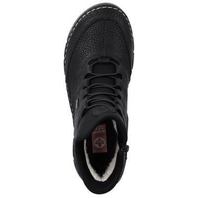 45. Gefütterte schwarze Damen-Ankle-Boots Rieker 55069-00