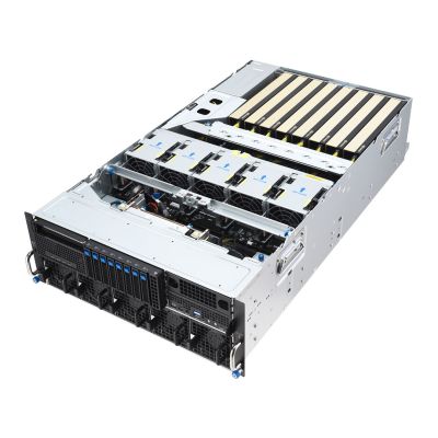 7. Asus Rack-Plattform (4U) ESC8000A-E13P AMD EPYC 9005 (8xNVMe, 2xM.2, 2x10Gbe, IPMI, 3200W)