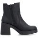 9. Damen-Chelsea-Boots mit Blockabsatz, gefüttert, schwarz, Rieker 58081-00