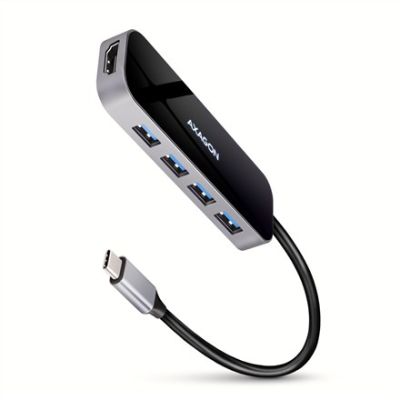 10. Axagon HMC-6H4A Kabelgebundene Dockingstation USB 3.2 Gen 1 (3.1 Gen 1) Typ-C Schwarz, Grau