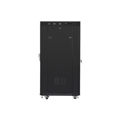 5. LANBERG Standschrank 19" 27U 600X800 Lochtür LCD Schwarz FF01-6827-23BL (Flachverpackung)