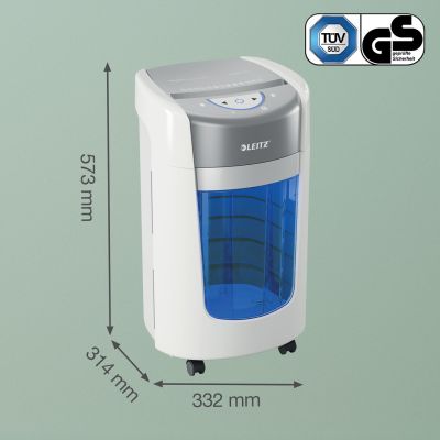 7. Leitz IQ OptiMax Home Office 225 Aktenvernichter, 15 l, P5, 6 Blatt, automatischer Start/Stopp, Rücklauffunktion, drehbarer Auffangbehälter – 33 % mehr Aktenkapazität
