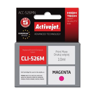 Activejet ACC-526MN Tinte (Ersatz für Canon CLI-526M; Supreme; 10 ml; rot)