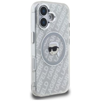 4. Karl Lagerfeld IML Karl Head Logo MagSafe Hülle für iPhone 16 - Grau