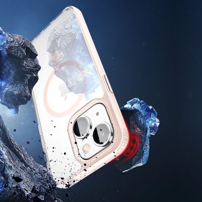 8. Dux Ducis Clin2 Hülle für iPhone 14 Plus magnetische MagSafe Hülle rosa
