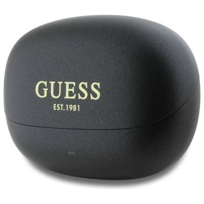 3. Guess Bluetooth-Kopfhörer GUTWST88MCTGK TWS + Dockingstation schwarz/schwarzes Kapsel-gedrucktes Logo