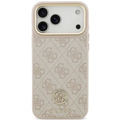 3. Guess 4G Strass Logo MagSafe Hülle für iPhone 18 Pro Max / 17 Pro Max – Rosa