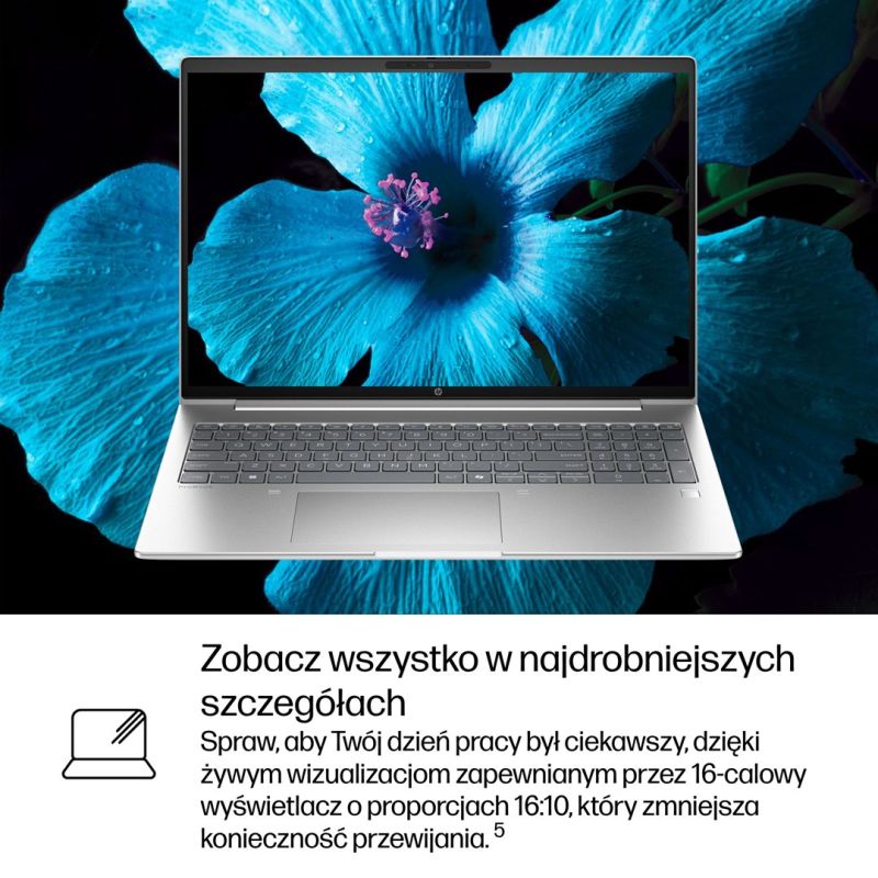 72. HP ProBook 4 G1i Ultra 5 225U 16'' WUXGA 300 Nits AG 16 GB DDR5 5600 SSD512 Arc Cam1080p 56 Wh W11Pro Pike Silber Aluminium 3 Jahre Vor-Ort-Service