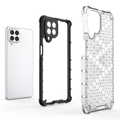 5. Gepanzerte Wabenhülle mit Gelrahmen für Samsung Galaxy M53 5G transparent