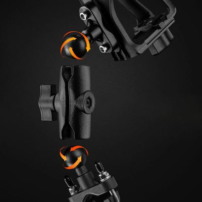 4. Rockbros 2-3D Verstellbarer Flaschenhalter für Fahrräder und Motorräder – Schwarz
