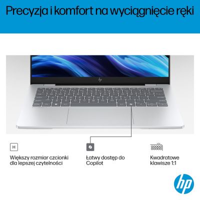 8. HP OmniBook 7 AI 14-fr0003nw Intel Core Ultra 5 225U Laptop, 35,6 cm (14") 2K, 16 GB LPDDR5-SDRAM, 512 GB SSD, Wi-Fi 6E (802.11ax), Windows 11 Pro, AI PC, Silber